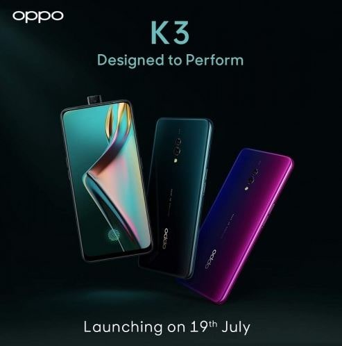 Oppo K3 is Set to launch in India on July 19 - 19