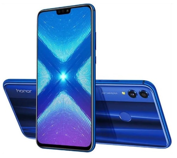 honor 8x blue mobile phone