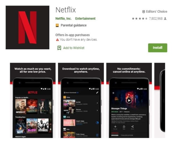 Netflix (best google home app)