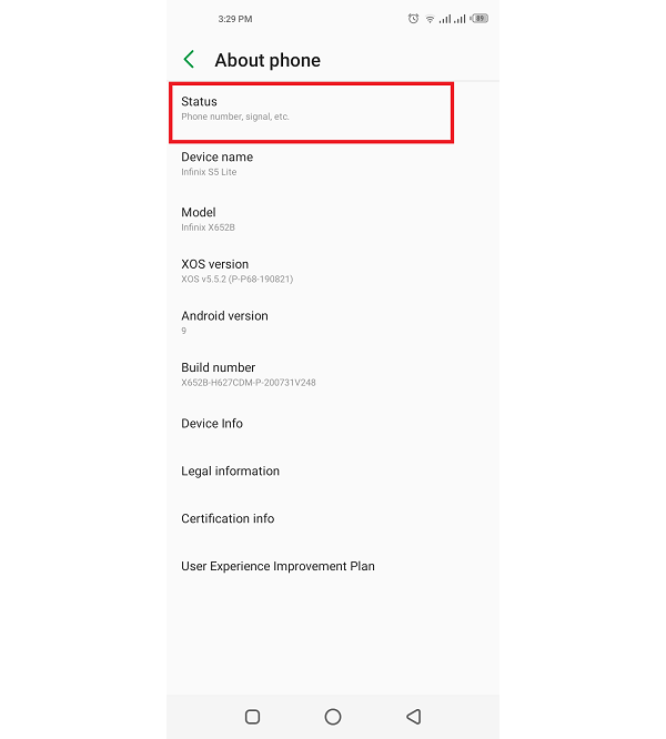 How to find IMEI number fig 3