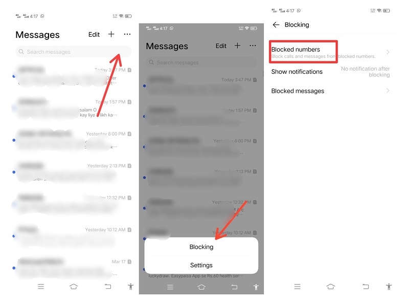 Unblock a Contact in Messages