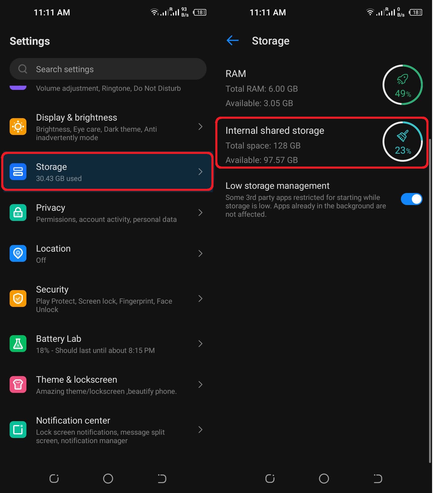 check available storage android