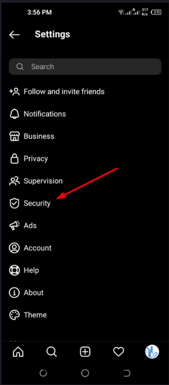 click Security - two way authentication instagram