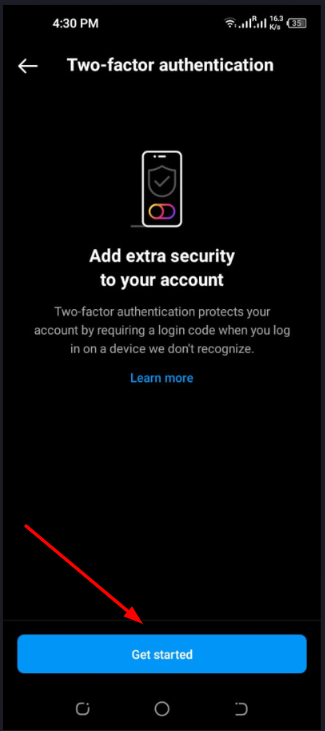 get started - two way authentication