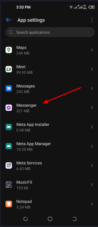 go to messenger app