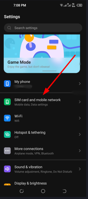 sim card and mobile network