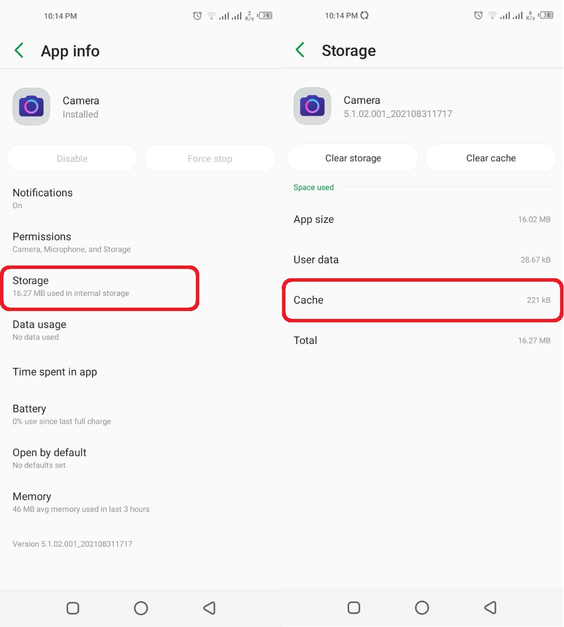 update camera application