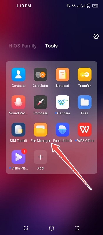 find the file manager