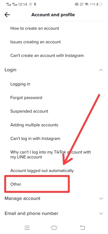 Account Details to make changes