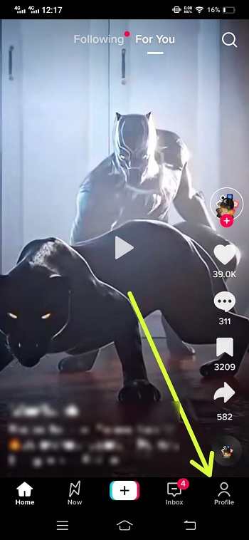 Open up the TikTok app