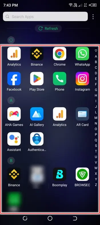 App Drawer Folders - find hidden apps android
