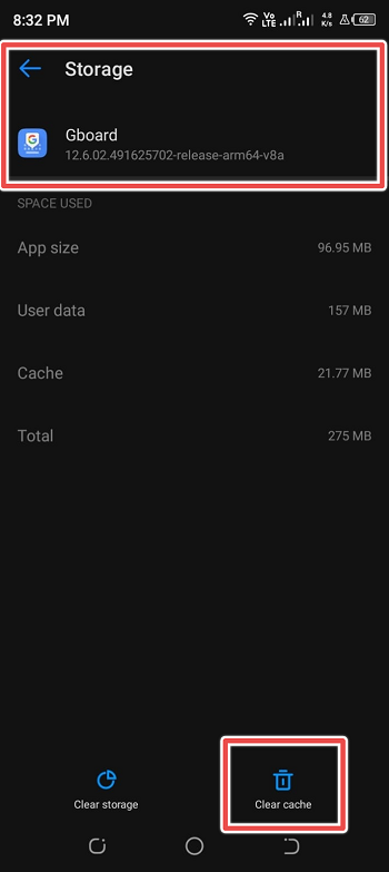 Clear GBoard Cache - Android Keyboard not working