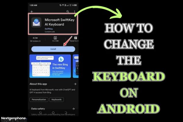 How to change keyboard type on android