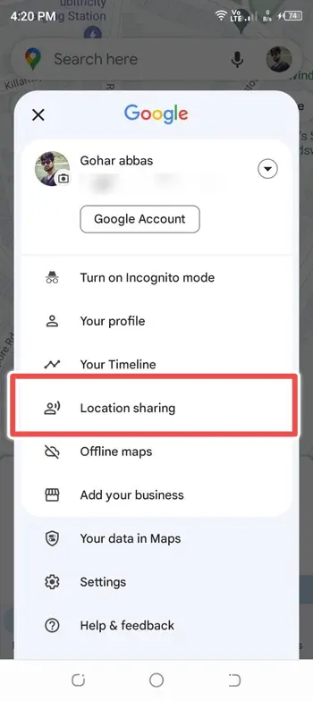 Location Sharing - track phone number with google maps