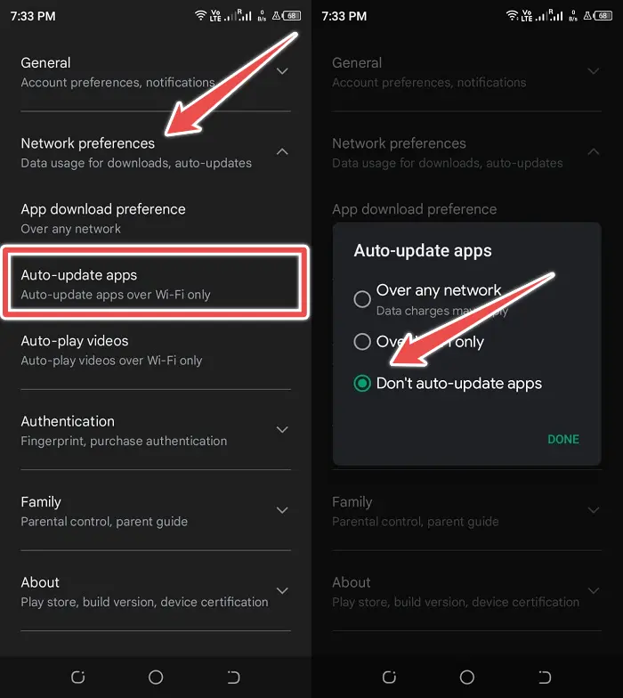 Turn Off Individual App Updates On the Android