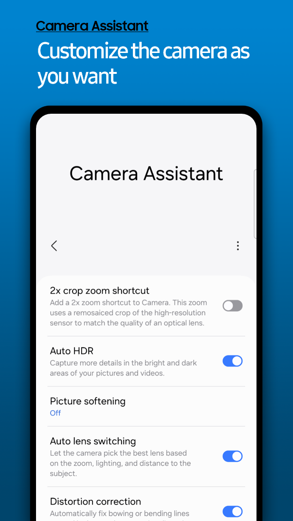 camera assistant samsung smartphone