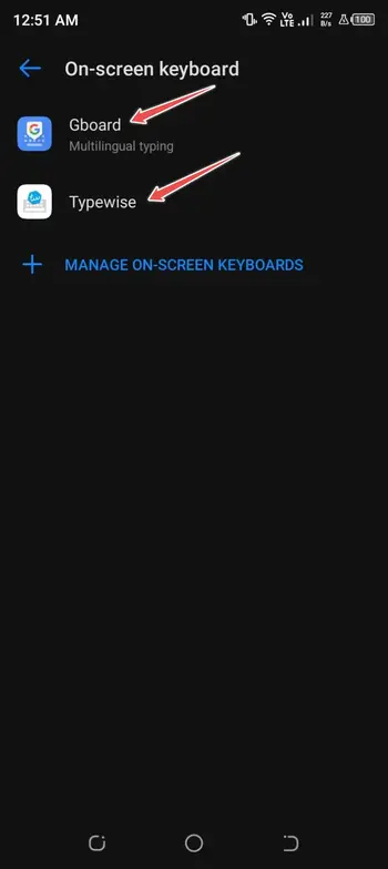 choose keyboard type - change android keyboard type
