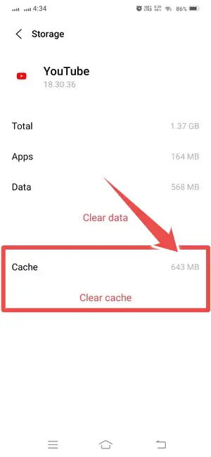 clear youtube cache - youtube keeps crashing.