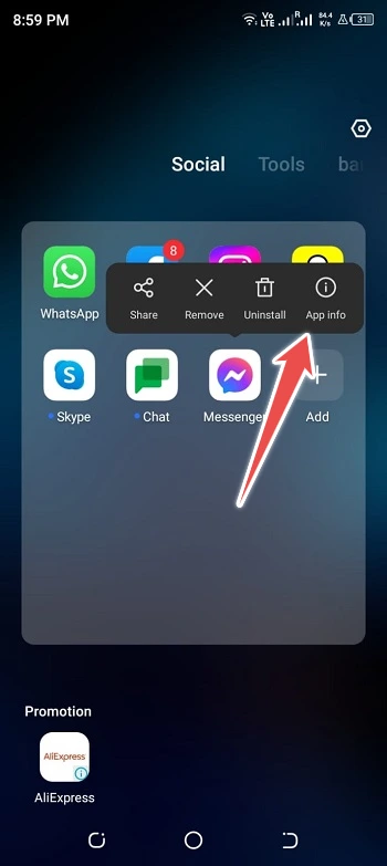 click i button on messenger - messenger bubble not showing