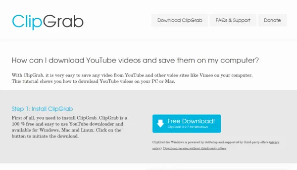 clipgrab - Free Youtube Video Downloader