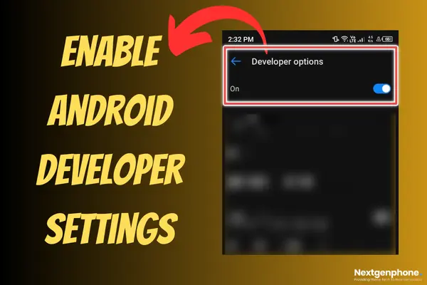 enable developers option android