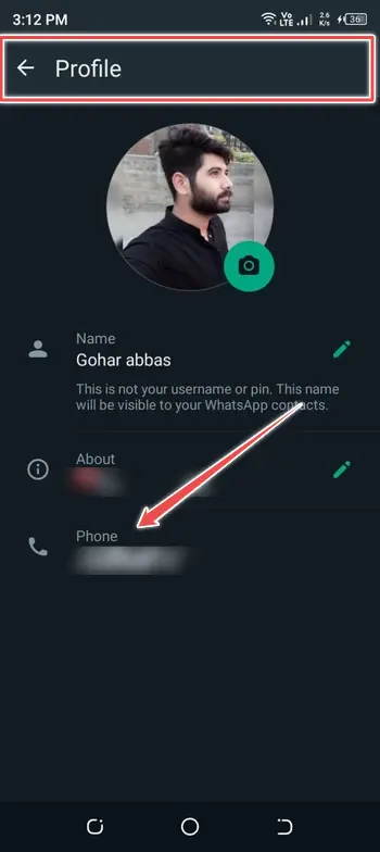find phone number via whatsapp