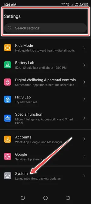 go to setting and system - earspeakers not working