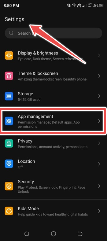 goto settings and apps management - wipe cache in android