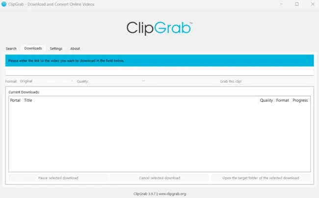 launch clip grab - clipgrab review