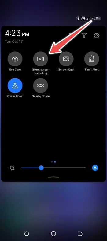 record screen from notification panel - Nextgenphone