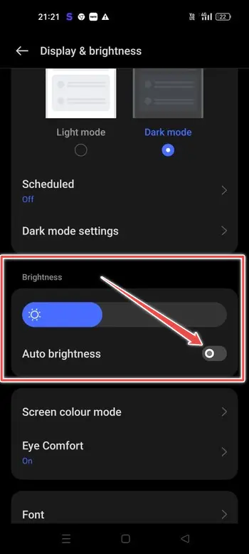 turn off auto brightness - annoying brightness issues