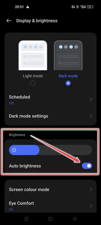 turn on auto brightness - annoying brightness issues