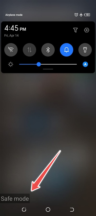 turn on safe mode on android