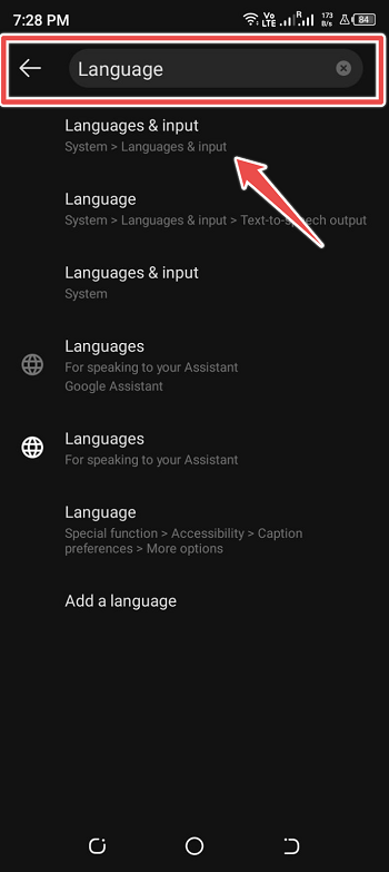 write language and input - voice to text not working android